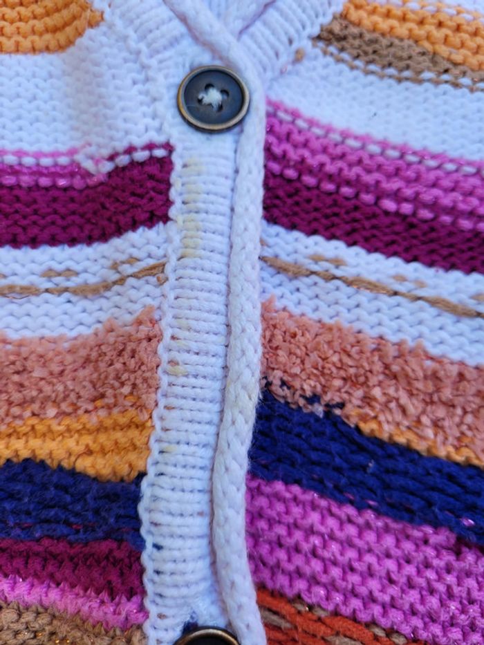 Superbe gilet tout doux Catimini, tons violet, 4 ans - photo numéro 6