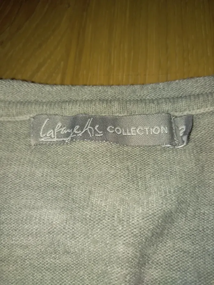 Petit Pull Fin Fille Uni Gris - photo numéro 3