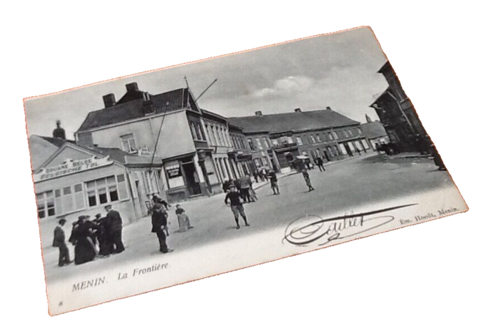 Carte postale ancienne Menin (Belgique) La Frontière Douane Belge - photo numéro 5