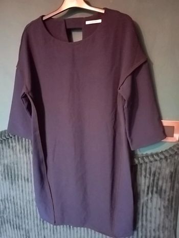 Robe midi maille fine marine
