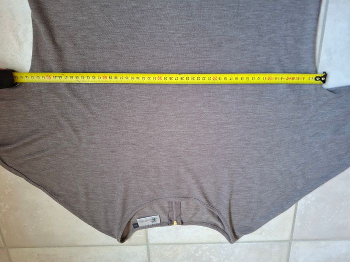 Tee-shirt long marron clair manches 3/4, K Woman, Taille XXL - photo numéro 4