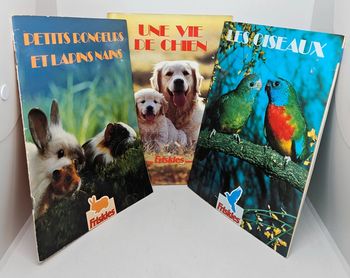 Lot de 3 livrets, Petits rongeurs et lapins nains, Une vie de chien, Les oiseaux Friskies.