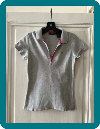 Polo manches courtes grand col V piqué de coton - Ralph Lauren