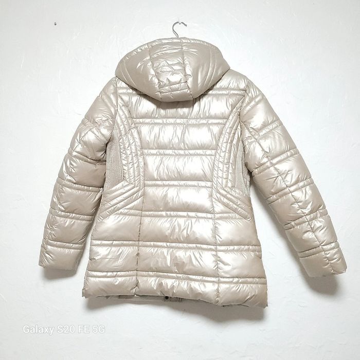Doudoune manteau femme beige métallisé Saturne taille L - photo numéro 2