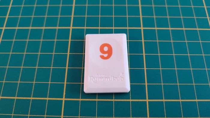 Tuile chiffre 9 neuf orange pièce détachée L'original Rummikub chiffres M&M Ventures 2014 #E31