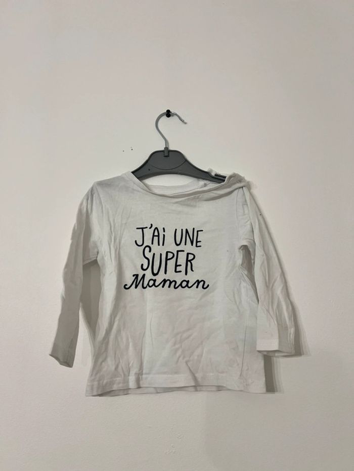 TEE shirt blanc manche longue