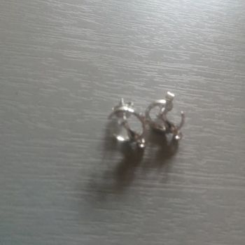 🌸Boucles d'oreilles "chat perché" en argent Neuves 🌸