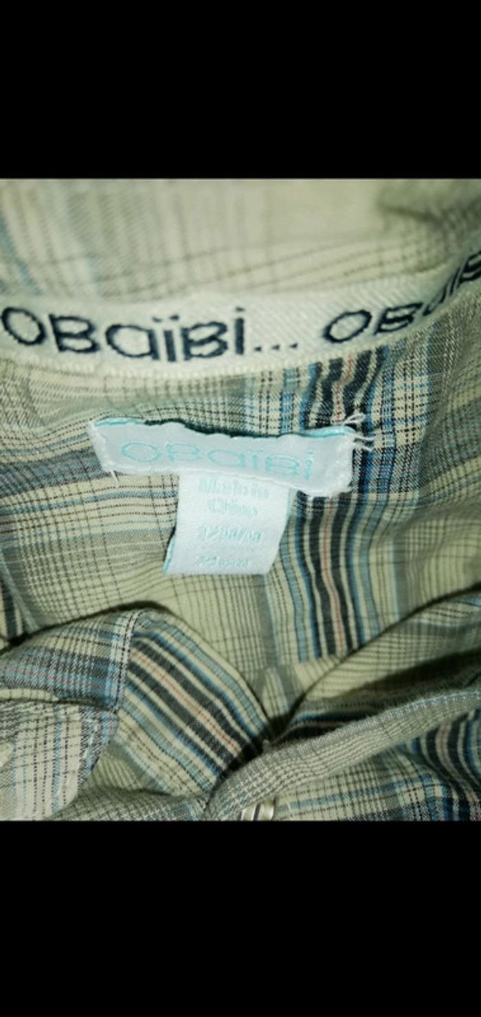 Chemise 12 mois manches longues obaïbi - photo numéro 2