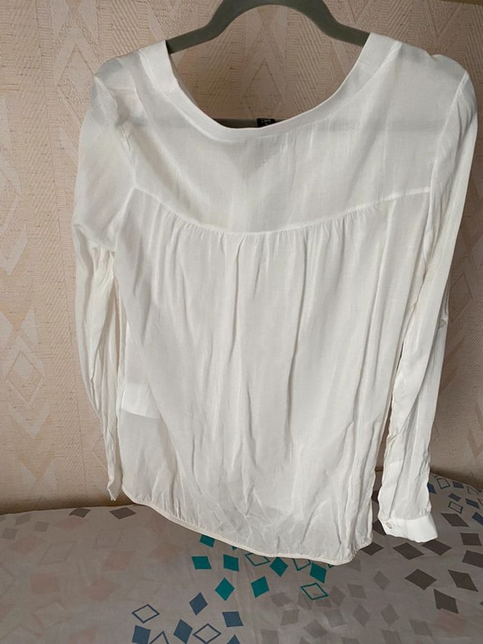 Superbe belle chemise blanche Amisu neuve avec étiquette taille M - photo numéro 8
