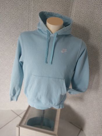 sweat nike homme capuche bleu pastel taille s hoodie nike logo brodé