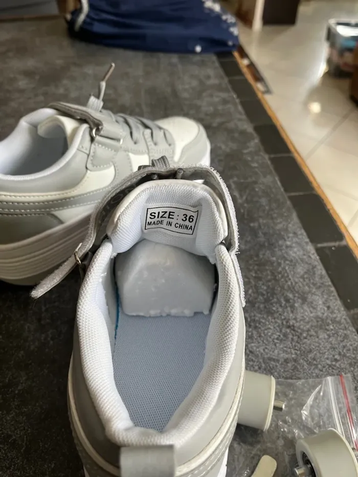 Chaussures roller blanc gris 36 neuf - photo numéro 5