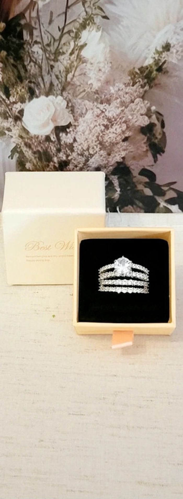 Lot de 2 Bague argentée strass - photo numéro 3