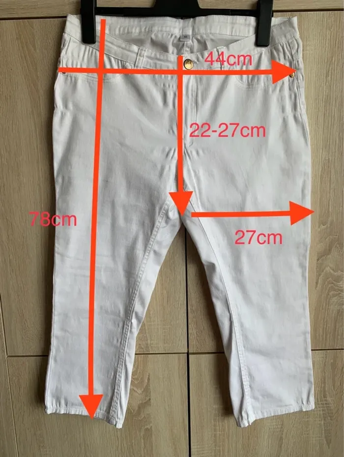 Pantacourt blanc t42 - photo numéro 2