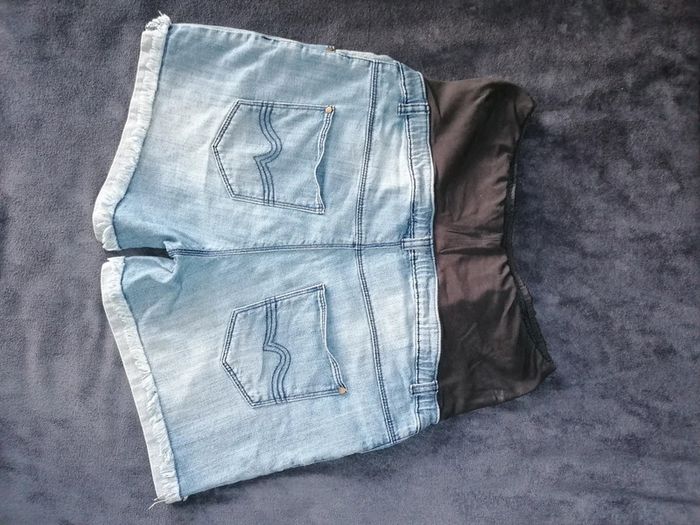 Short en jean de grossesse- Prémaman- taille 40 - photo numéro 3