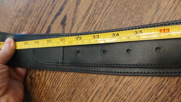 Ceinture en cuir noir réglable de 80cm à 95cm - photo numéro 17