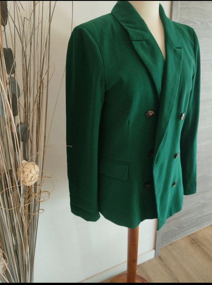 Veste blazer femme 38 verte Cache cache - photo numéro 2