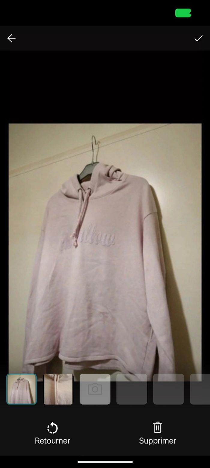 Sweat Kiabi rose pastel. Taille L