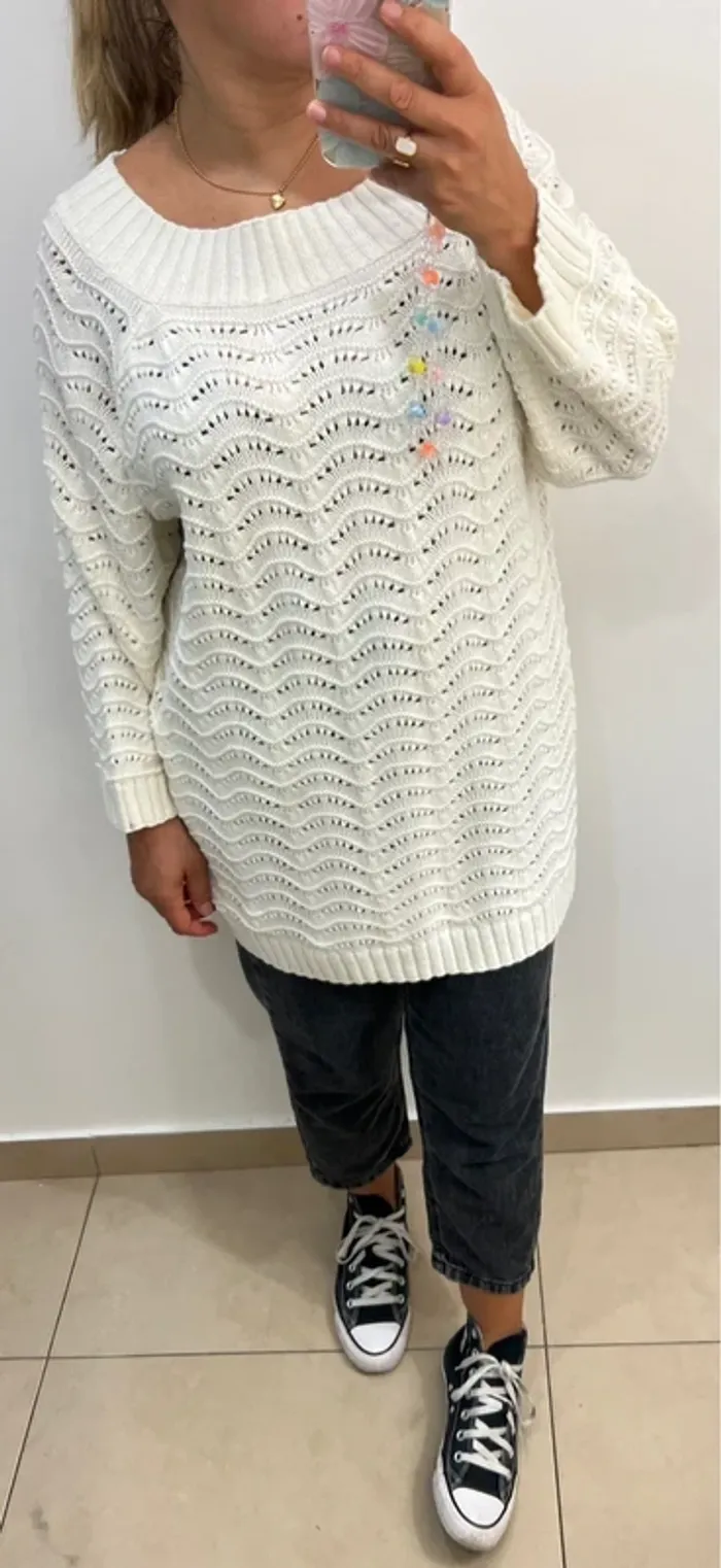 Pull Femme Maille Ajourée - photo numéro 7