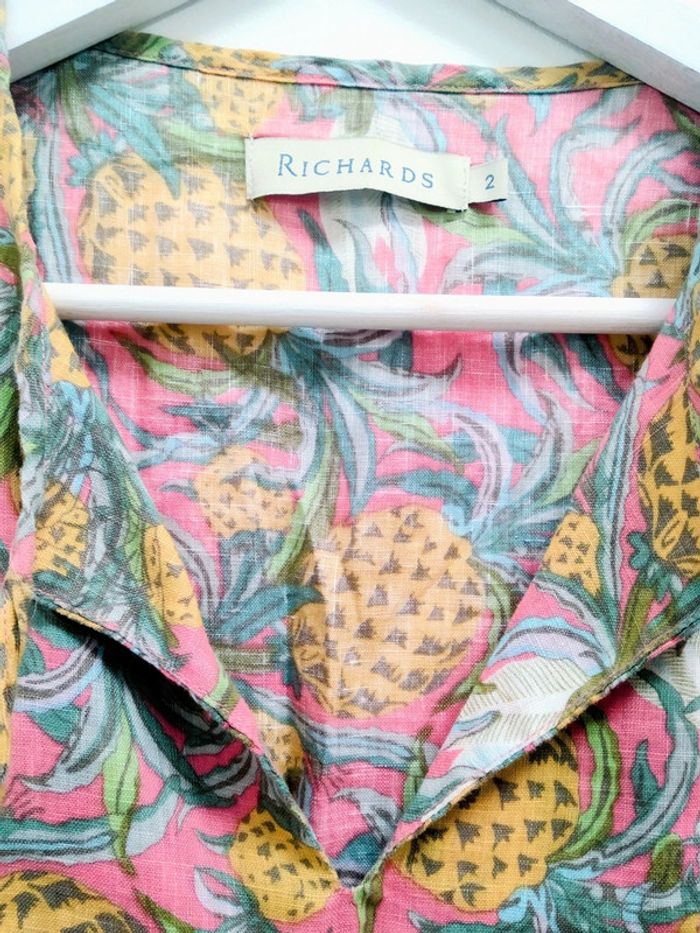 Jolie blouse t-shirt en lin Richards taille 2 - photo numéro 2