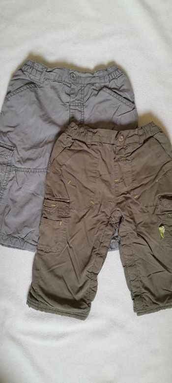 Lot 2 pantalons rembourrés 18-24 mois