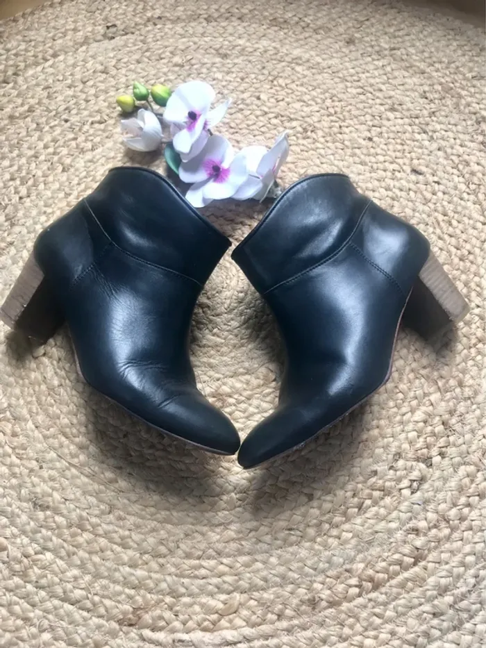 Low Boots bottines Balzac cuir noir