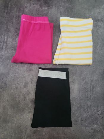Lot 3 legging/corsaires fille 6 ans très bon état