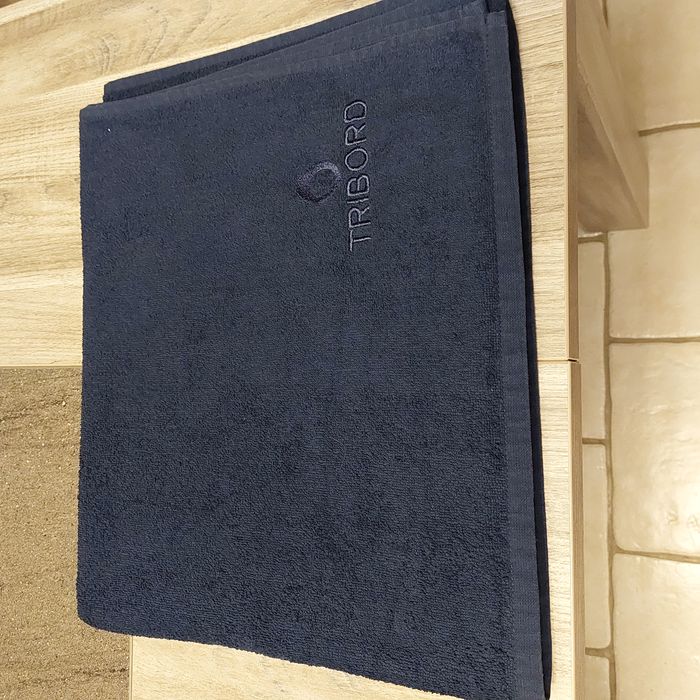 Serviette plage marine Tribord