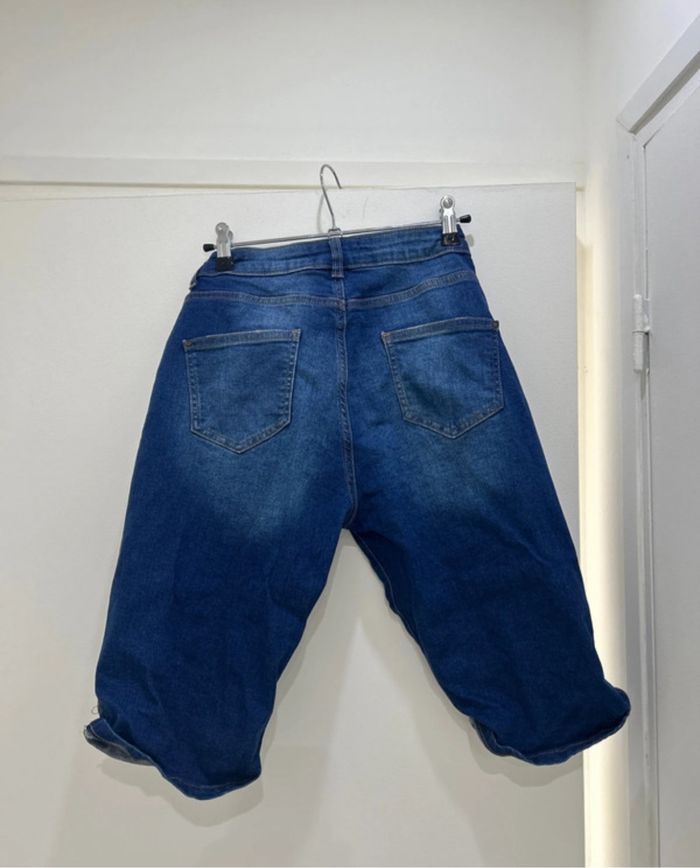 Short en Jean Femme Bleu taille 38 taille M - photo numéro 5