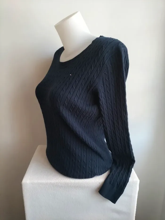 Pull Femmes Torsadés 100% Coton - Tommy Hilfiger - Taille M - photo numéro 4