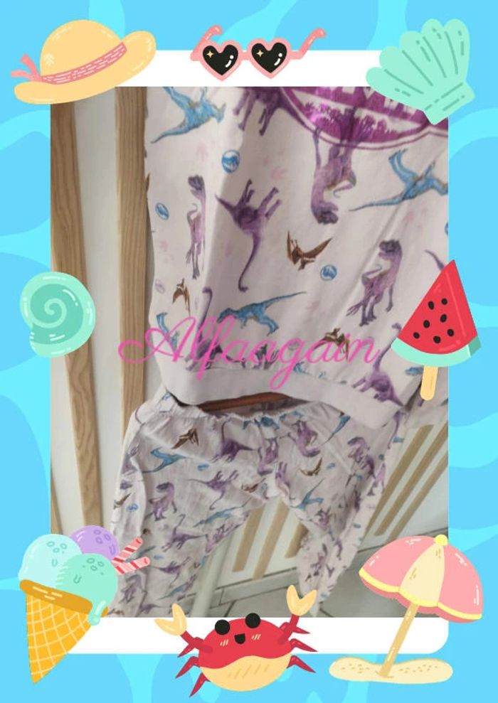Pyjama Jurassic park rose 9/10ans - photo numéro 5