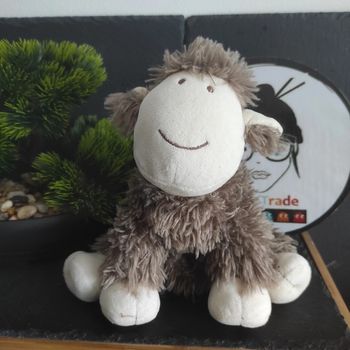 Doudou Nature Et Découvertes Mouton Frison Assis Marron Beige #geektradedoudou