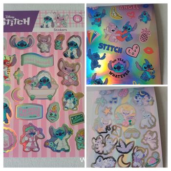 6 fiches stickers Stitch
