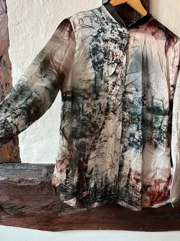 Chemise imprimée forêt SYM - taille 42 - Originale et élégante - photo numéro 3