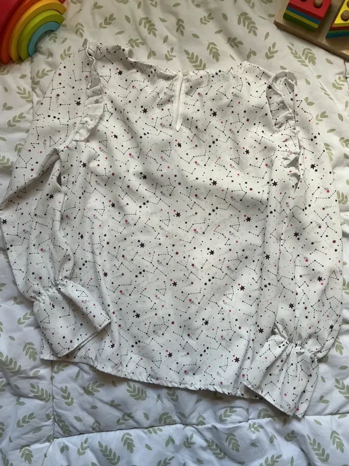 chemise manches longues blanc a motifs étoiles influx 8 ans - photo numéro 7