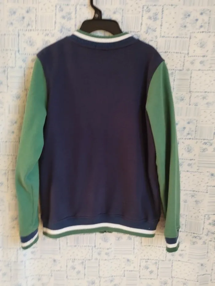 Veste zippée in extenso 12 ans vert marine - photo numéro 3