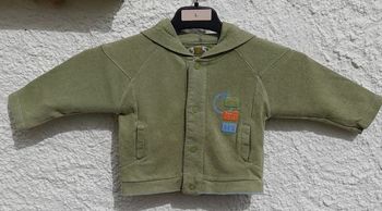 Gilet vert clair et bleu