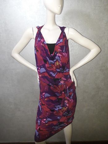 robe violette et rose M&S mode taille 42