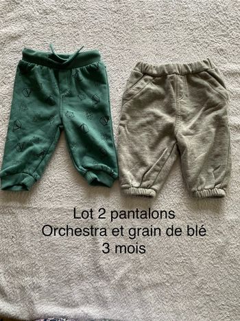 3 mois Lot 2 pantalons