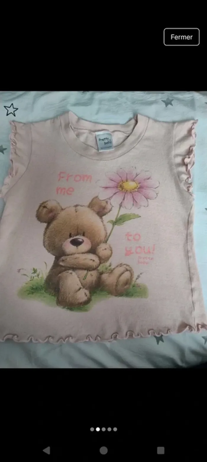 T-shirt fille en 100% coton
