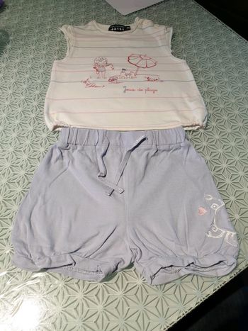 Ensemble débardeur/short tout compte fait 18 mois