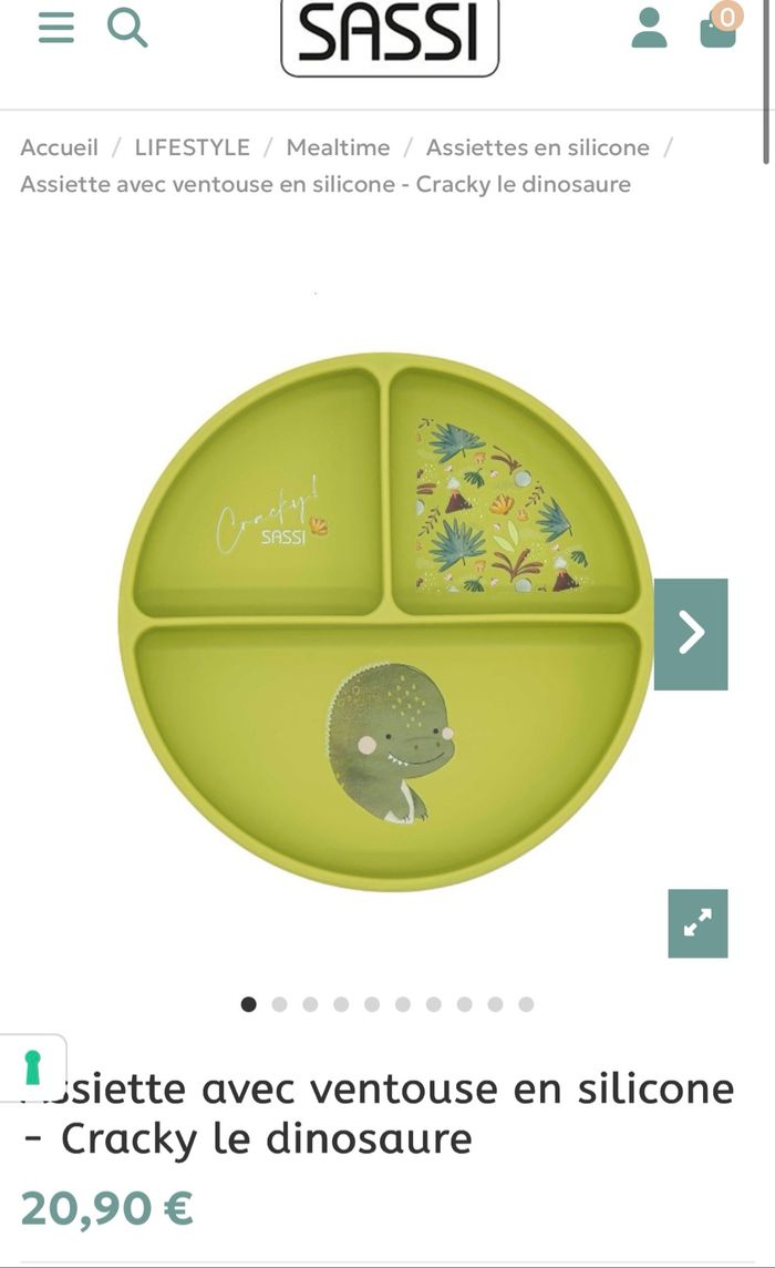 Ensemble repas en silicone neuf Sassi - photo numéro 7