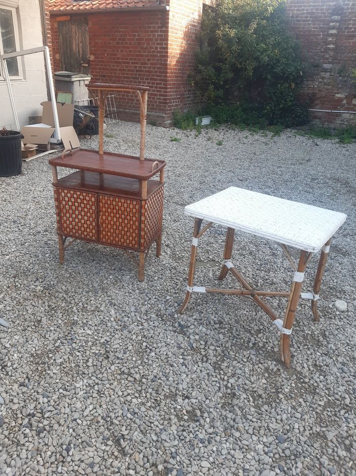2 Meubles des années 20/30 bambous osier - photo numéro 8