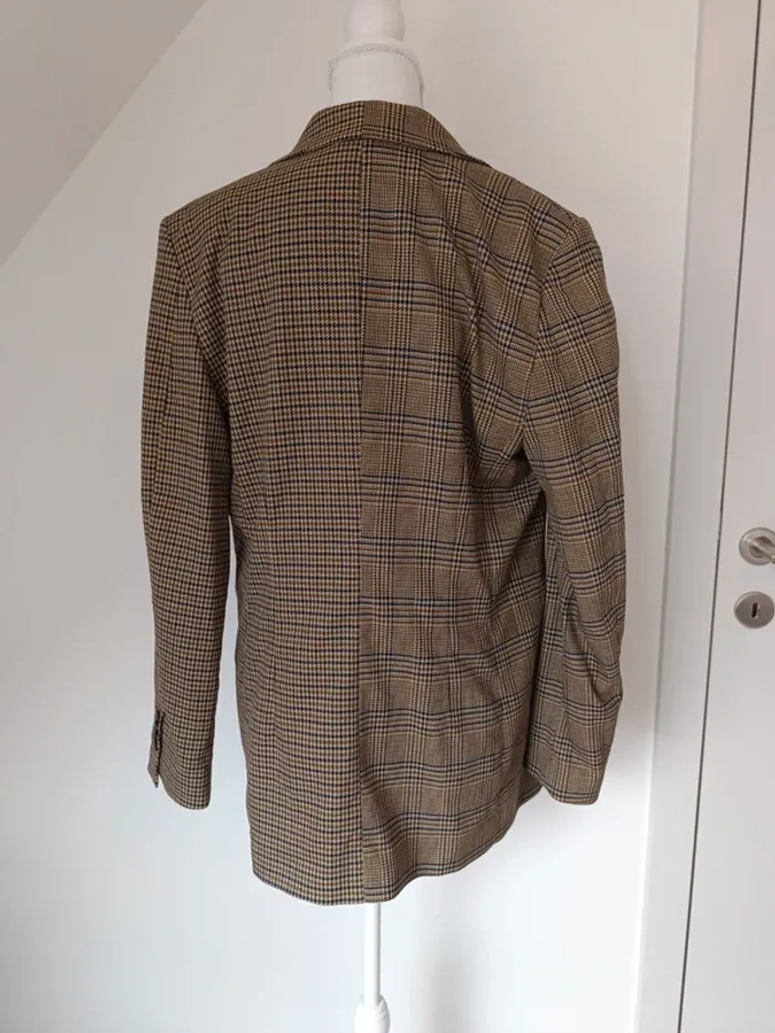 Blazer long à carreaux pied-de-poule – C&A – Taille 42 - photo numéro 9