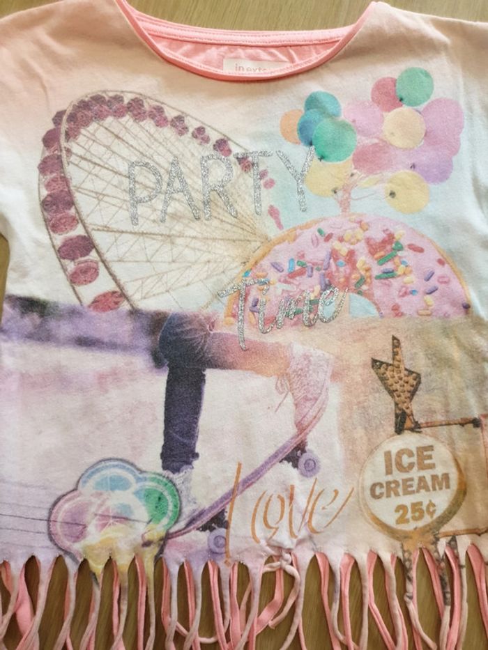 T shirt a franges party time - photo numéro 2