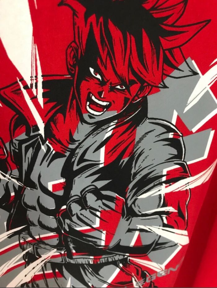 garçon t-shirt manches courtes kiabi 12 ans rouge xxs regular à motif excellent état - photo numéro 3