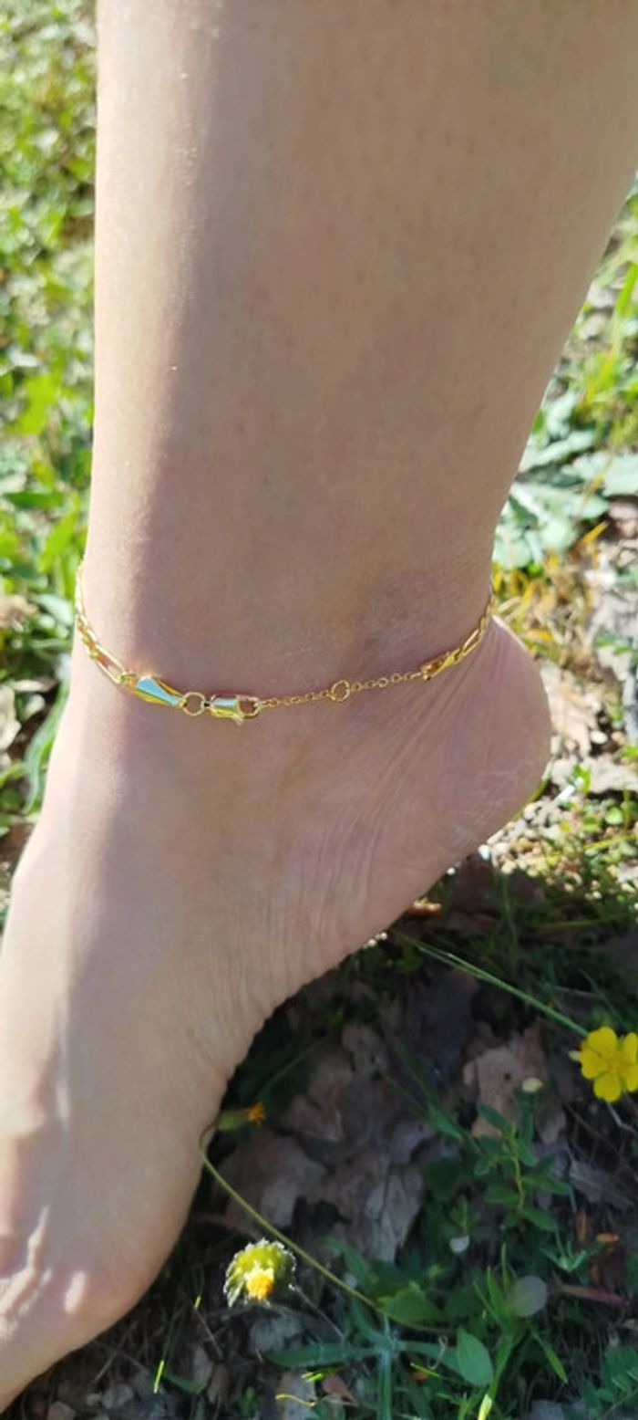 Bracelet plaqué or 24 carats et sa coccinelle 🐞 - photo numéro 2