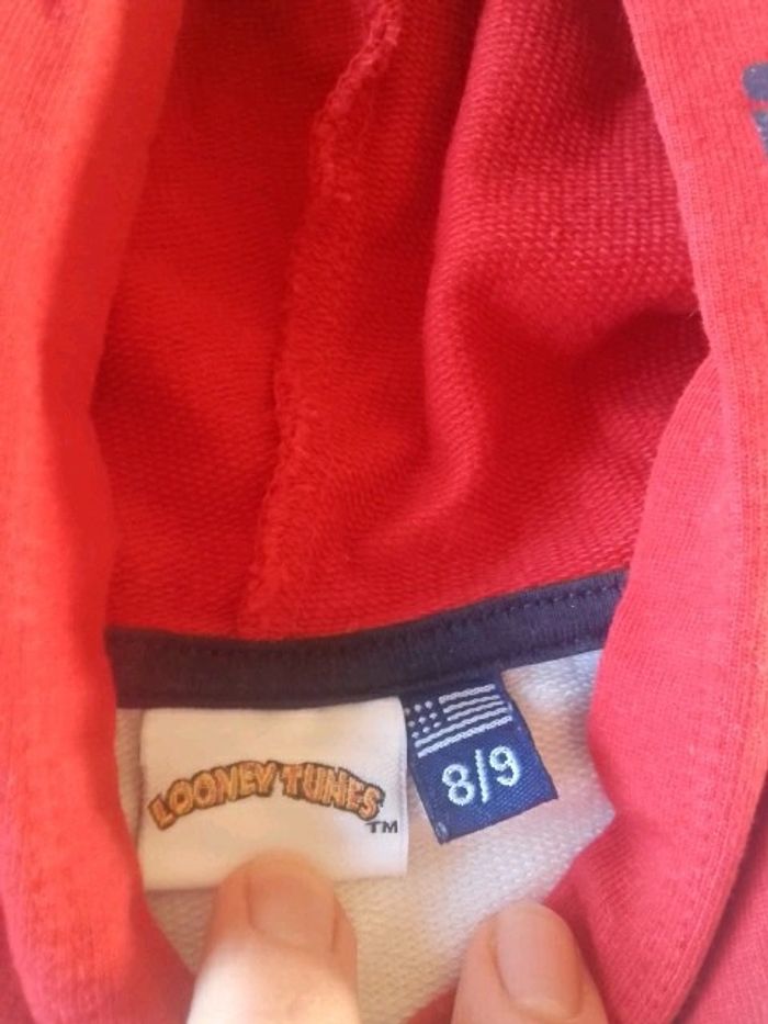 sweat à capuche taz 8/9 ans - photo numéro 4