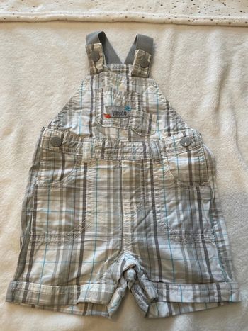Salopette short à carreaux