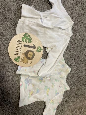 Lot de 2 bodys brassière coton mixte 1 mois