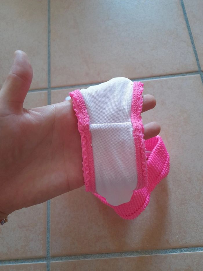 Bas de maillot taille haute rose - photo numéro 4
